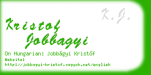 kristof jobbagyi business card